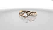 3D Ring Konfigurator, Diamantring, viele Steine, gold