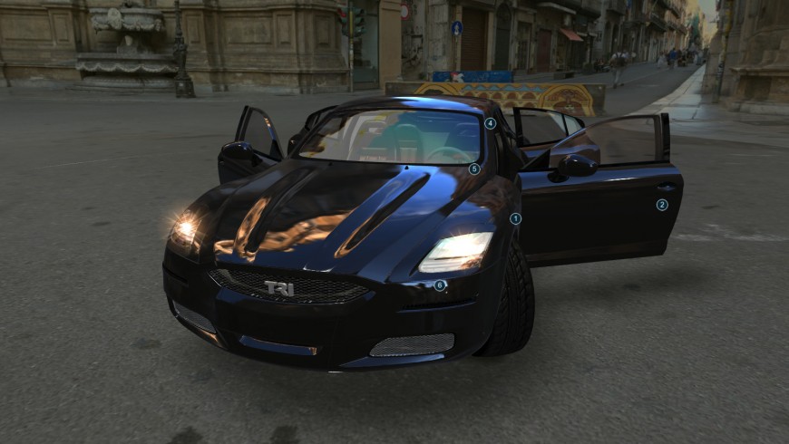 Virtuelle Autoshow / VR Showroom 04.2023 - interaktive 3D Online Simulation mit TRImachine