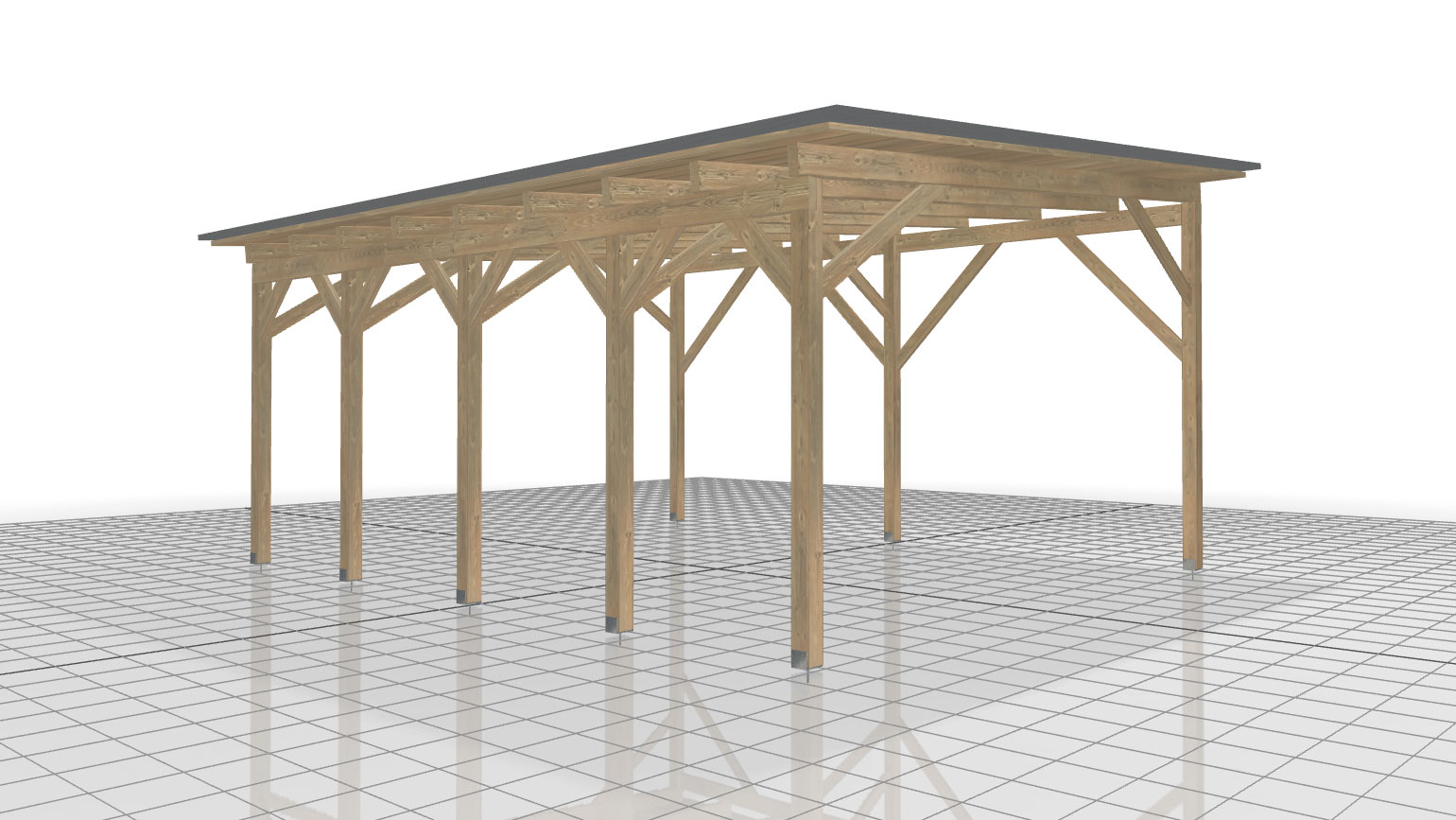 3D Konfigurator - Montageanleitung - Carport - interaktive 3D Online Simulation mit TRImachine